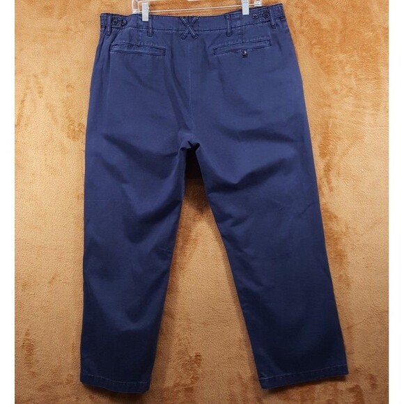 ALEX MILL Pants Mens Size 38 Navy Chino Straight Leg Adjustable Waist $165 - Picture 5 of 11